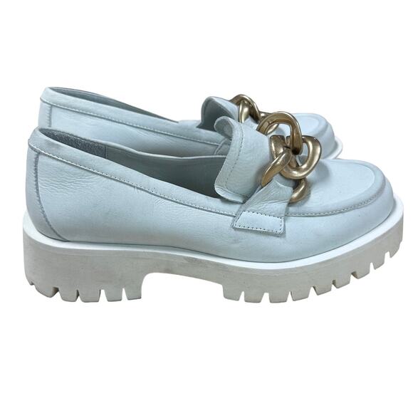 La Canadienne Buena Leather Loafer Gold Accents Women's Size 35 (US 5) GUC - Picture 2 of 8